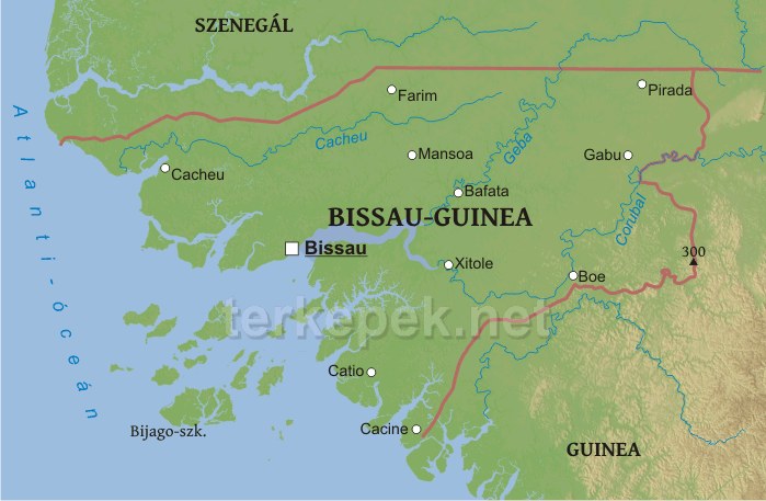 Bissau-Guinea térkép